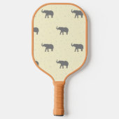 Grijze olifantensilhouetpatroon pickleball paddle (Achterkant)