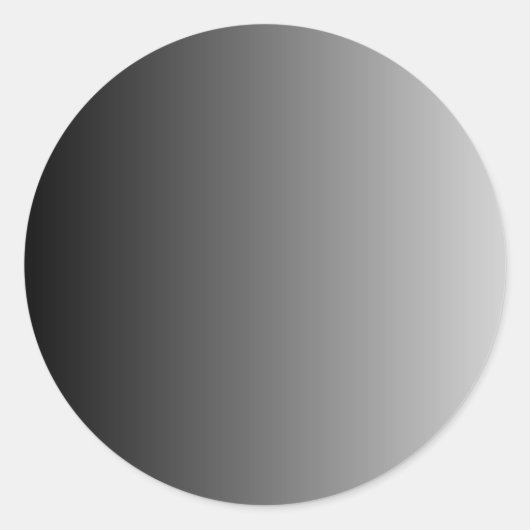 Grijze Ombre Blanco Ronde Sticker (Voorkant)