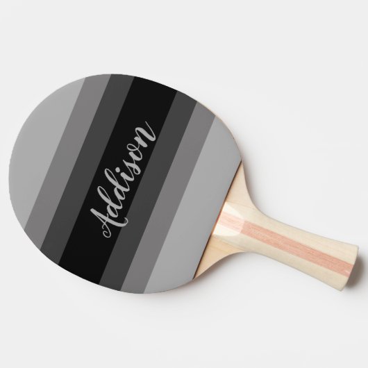 Grijze Ombre Stiped Tafeltennisbatje (Zijkant)