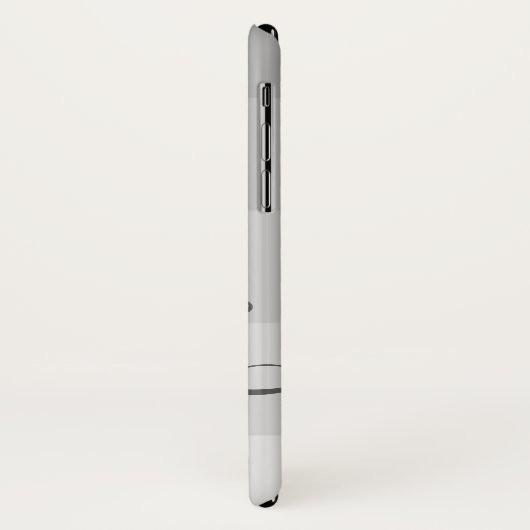 Grijze Ombre Stripe Persoonlijke benaming Case-Mate iPhone Case (Achterkant/links)