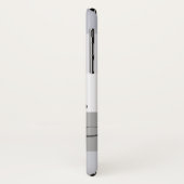 Grijze Ombre Stripe Persoonlijke benaming Case-Mate iPhone Case (Achterkant/links)