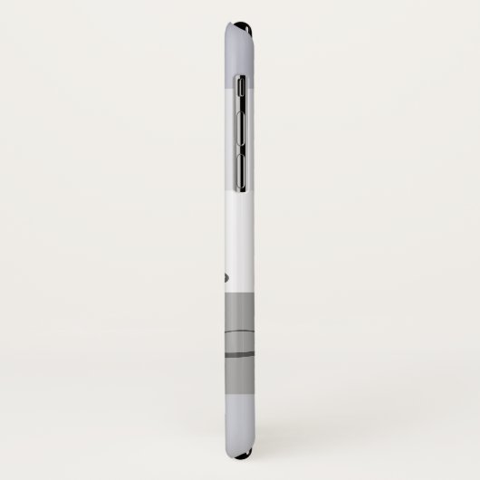 Grijze Ombre Stripe Persoonlijke benaming Case-Mate iPhone Case (Achterkant/links)