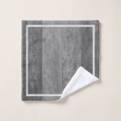 Grijze Ombre Striped Bad Handdoek (Wasdoekje)