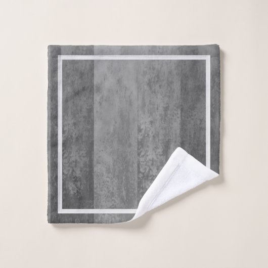 Grijze Ombre Striped Bad Handdoek (Wasdoekje)