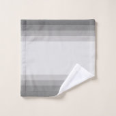 Grijze Ombre Striped Bad Handdoek (Wasdoekje)