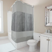 Grijze Ombre Striped Douchegordijn (In situ)