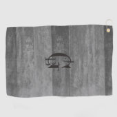 Grijze Ombre Stripes Golfhanddoek (Horizontaal)