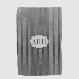 Grijze Ombre Stripes Golfhanddoek