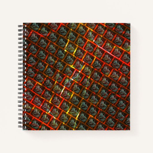 Grijze 'omhelsde ogen', grazen, vierkanten of rood notitieboek (Voorkant)