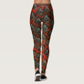 Grijze "omhelsde ogen", krassen, vierkanten of roo leggings (Achterkant)