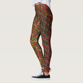 Grijze "omhelsde ogen", krassen, vierkanten of roo leggings