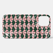 grijze ondergrond, harten, bloem, roze. T Case-Mate iPhone Case (Achterkant (horizontaal))