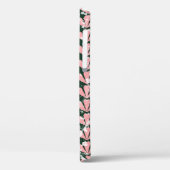 grijze ondergrond, harten, bloem, roze. T Case-Mate iPhone Case (Achterkant / Links)