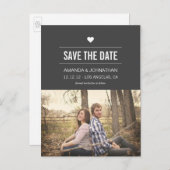 Grijze ontwerpfoto Sla de datum op Post Kaarten (Voorkant / Achterkant)