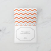 Grijze Oranje Chevron Moderne Dankkaarten Bedankkaart (Binnen)