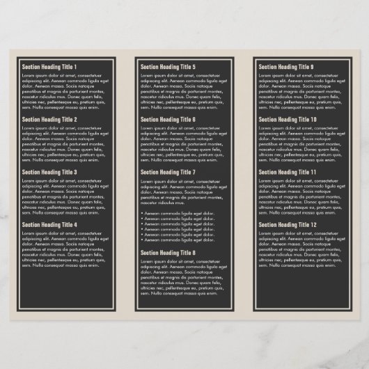 Grijze Oranje eenvoudige rand brochure (Achterkant)