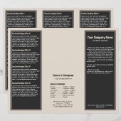 Grijze Oranje eenvoudige rand brochure (Voorkant / Achterkant)