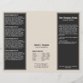 Grijze Oranje eenvoudige rand brochure (Voorkant)