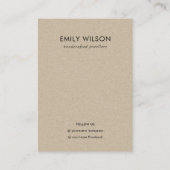 Grijze Oranje Terrazzo-beeldscherm voor Ketting Lo Visitekaartje (Achterkant)