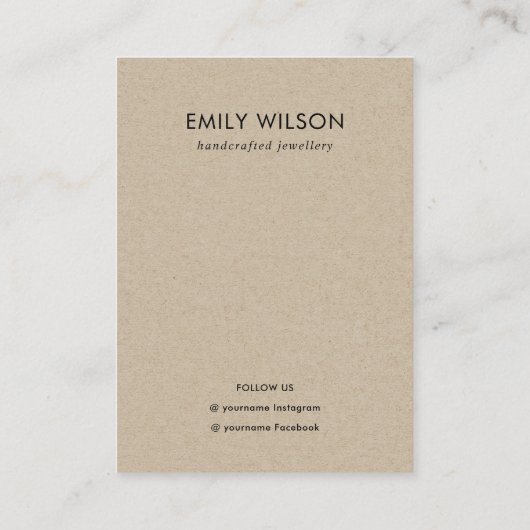 Grijze Oranje Terrazzo-beeldscherm voor Ketting Lo Visitekaartje (Achterkant)