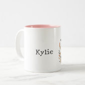 Grijze Oranje vos Tweekleurige Koffiemok (Voorkant links)