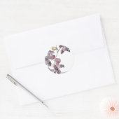 Grijze orchidee bruiloft envelop afdichtingen ronde sticker (Envelop)