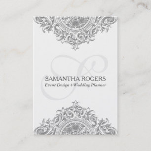 grijze ornament visitekaartje