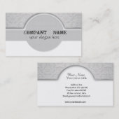 Grijze ovale legante Visitekaartjes (Voorkant / Achterkant)