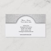 Grijze ovale legante Visitekaartjes (Achterkant)