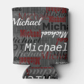 Grijze overlappende namen blikjeskoeler (Achterkant)