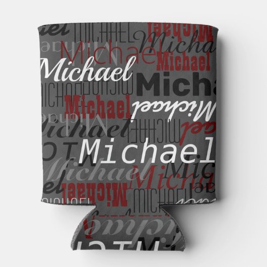 Grijze overlappende namen blikjeskoeler (Achterkant)