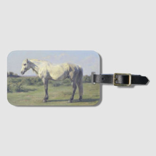 Grijze Paard in een Veld (van Rosa Bonheur) Bagagelabel