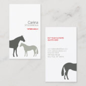 GRIJZE PAARD VISITEKAARTJE (Voorkant / Achterkant)
