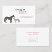 Grijze paarden nr. 2 visitekaartje (Voorkant / Achterkant)