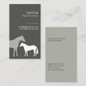 Grijze paarden nr. 3 visitekaartje (Voorkant / Achterkant)