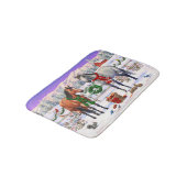 Grijze paarden op de baai en appel in het sneeuwke badmat (Gekanteld)