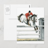 Grijze paarden over hekken tonen briefkaart (Voorkant / Achterkant)