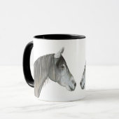 Grijze paardenkoffie Mok (Voorkant links)