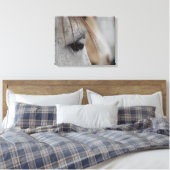 Grijze paardenkop Uitzicht Canvas Afdruk (Insitu (Slaapkamer))