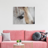 Grijze paardenkop Uitzicht Canvas Afdruk (Insitu (Woonkamer))