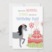  grijze paardenroze, groene, blauwe vaderdag kaart (Voorkant)