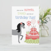  grijze paardenroze, groene, blauwe vaderdag kaart (Staand voorkant)