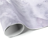 Grijze Paarse Misty Background Waterverf Cadeaupapier (Rol Hoek)