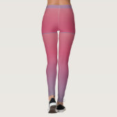 Grijze Paarse roze gradiënt, Korven, Aangepast mon Leggings (Achterkant)