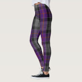 Grijze Paarse Schotse tonnara Leggings Grijs (Links)