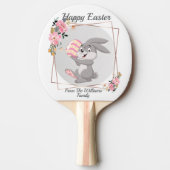 Grijze Paashaas Gepersonaliseerde Ping Pong Paddle Tafeltennisbatje (Voorkant)