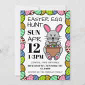 Grijze paashaas, paashap aankondiging (Voorkant)