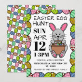 Grijze paashaas, paashap aankondiging (Voorkant / Achterkant)