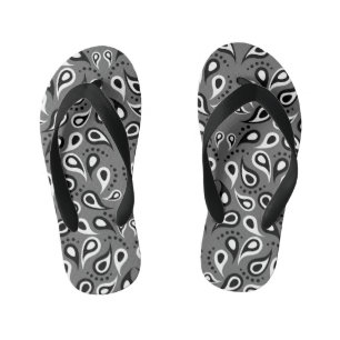 Grijze Paisley kinder teenslippers