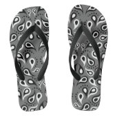 Grijze Paisley teenslippers (Voetbed)